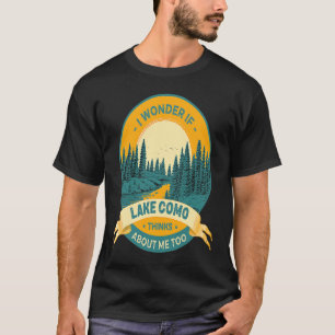 Vissen Bootvaren Kamperen Meer Vakantie Lago di Co T-shirt