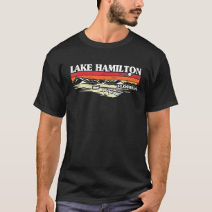 Vissen Bootvaren Kamperen Meer Vakantie Lake Hamil T-shirt