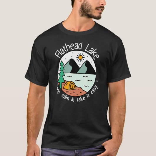 Vissen Bootvaren Kamperen Ontspan Flathead La T-shirt (Voorkant)
