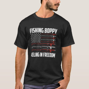 Vissen Boppy 4 juli VS Vlag Intrekken Bevrijd T-shirt