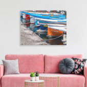 Vissen BOTEN uitzicht canvas print (Insitu (Woonkamer))