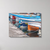 Vissen BOTEN uitzicht canvas print (Voorkant)
