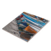 Vissen BOTEN uitzichten keramische tegel Tegeltje (Zijkant)