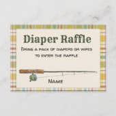 Vissen Boy Diaper Raffle Kaart (Voorkant)