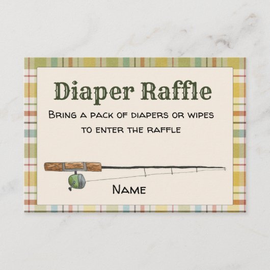 Vissen Boy Diaper Raffle Kaart (Voorkant)