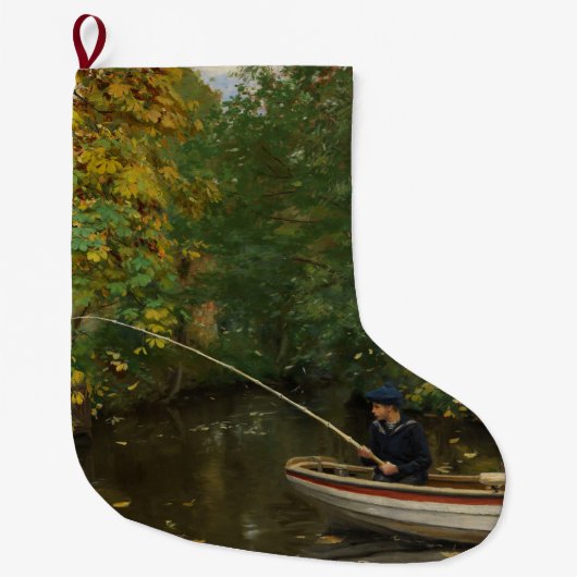 Vissen Boy (door Hans Andersen Brendekilde) Grote Kerstsok (Voorkant)