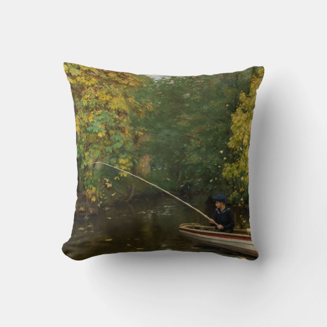 Vissen Boy (door Hans Andersen Brendekilde) Kussen (Voorkant)