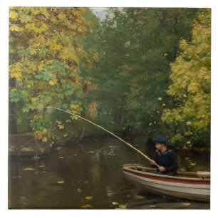 Vissen Boy (door Hans Andersen Brendekilde) Tegeltje