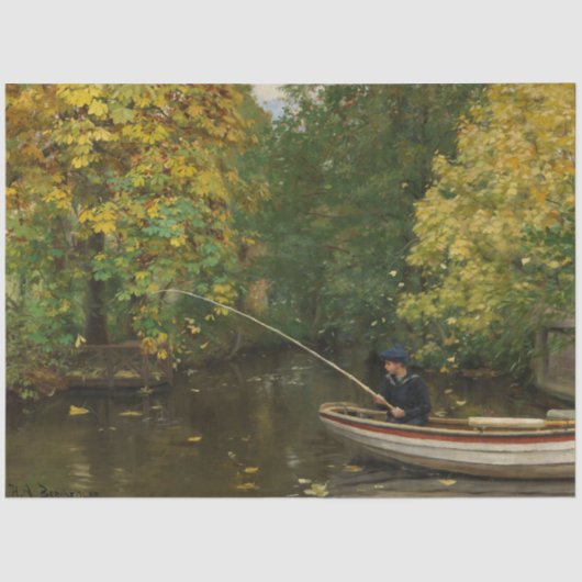 Vissen Boy (door Hans Andersen Brendekilde) Tissuepapier (Voorkant)