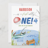 Vissen Boy O-Fish-Ally 1e Verjaardag Kaart (Voorkant)