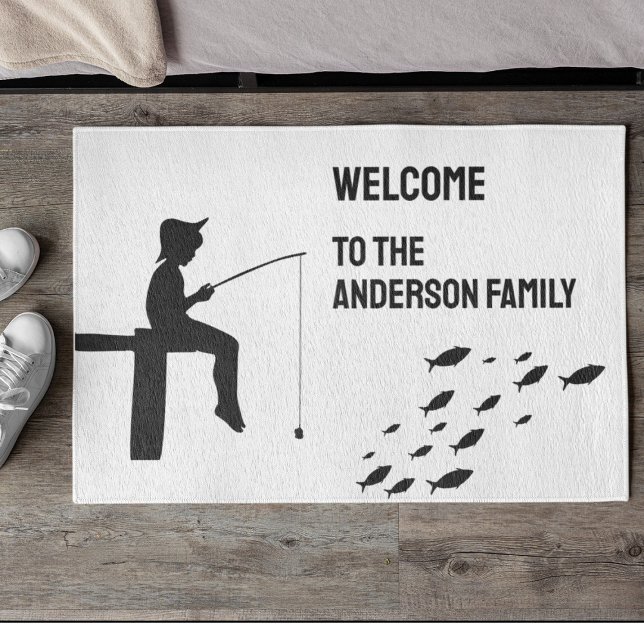 Vissen Boy Vissen Fish Deurmat (Creator heeft geüpload)