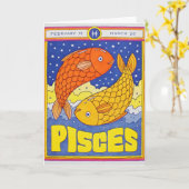 Vissen Briefkaart (Gele Bloem)