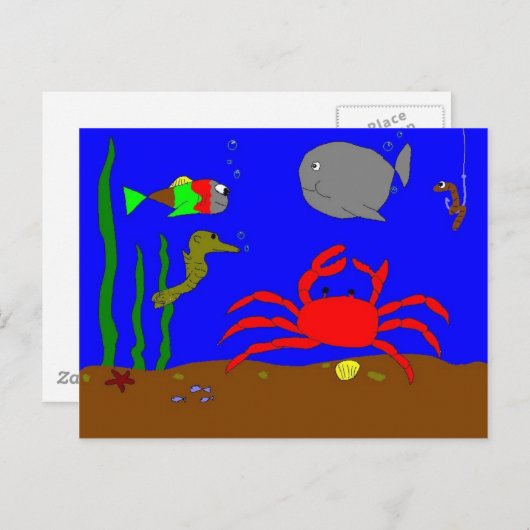 VISSEN BRIEFKAART (Voorkant / Achterkant)