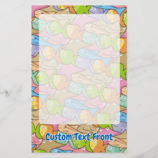 Vissen cartoon briefpapier (Voorkant)