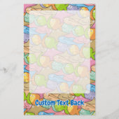 Vissen cartoon briefpapier (Achterkant)