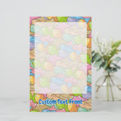 Vissen cartoon briefpapier (Staand voorkant)