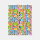 Vissen cartoon fleece deken (Voorkant)