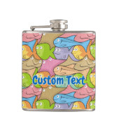 Vissen cartoon heupkolf heupfles (Voorkant)