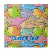 Vissen cartoon keramische tegel tegeltje (Voorkant)