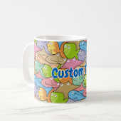 Vissen cartoon koffie mok (Voorkant links)