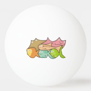 Vissen cartoon ping pong bal pingpongbal