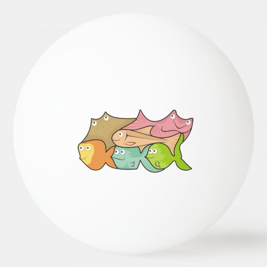 Vissen cartoon ping pong bal pingpongbal (Voorkant)