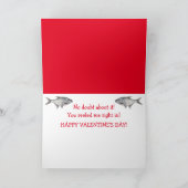 Vissen Cat romantische Valentijnsdag Feestdagen Kaart (Binnen)