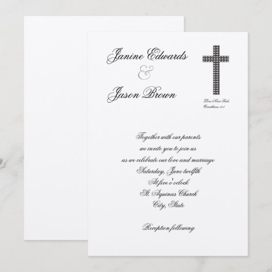 Vissen Christelijke uitnodiging voor een dwars-bru (Voorkant / Achterkant)