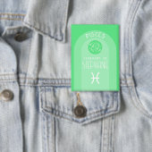 Vissen Custom Verjaardag Zodiac - Modern Design Button (Insitu)