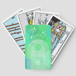 Vissen Custom Verjaardag Zodiac - Modern Design Pokerkaarten