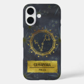 Vissen Dark Zodiac Astrologie: Zwart & Goud Case-Mate iPhone Case (Achterkant)