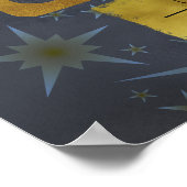 Vissen Dark Zodiac Astrology: Black Gold Naam Poster (Hoek)