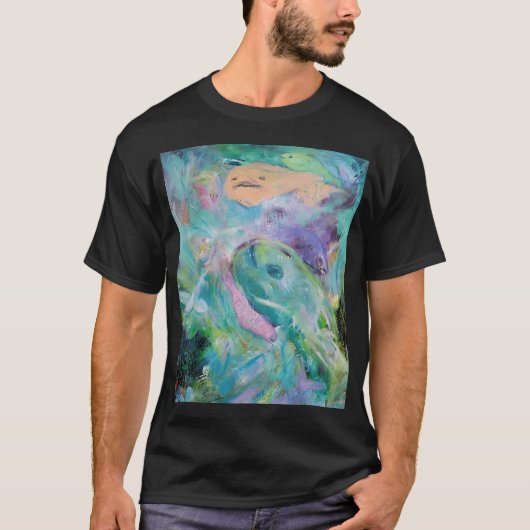 Vissen dartelen in de zee t-shirt (Voorkant)