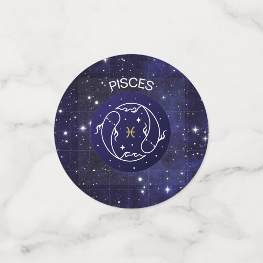 Vissen de Fishes Zodiac Design Tafel Confetti (Kleine voorkant)