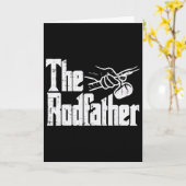 Vissen De Rodfather Grappige Parodie Vader Opa Pap Kaart (Gele Bloem)