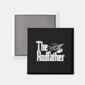 Vissen De Rodfather Grappige Parodie Vader Opa Pap Magneet (Voorkant / Achterkant)