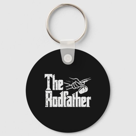 Vissen De Rodfather Grappige Parodie Vader Opa Pap Sleutelhanger (Voorkant)