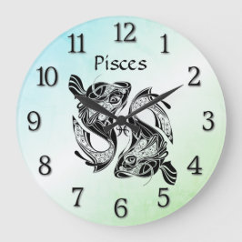 Vissen de Vis Zodiac Klok Groen