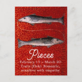 Vissen de Vis Zodiac Sterrenbeeld Verjaardagsfeest Briefkaart (Voorkant)