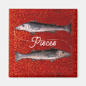 Vissen de vis Zodiac teken Verjaardagsfeest Magneet (Voorkant)