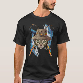 Vissen Devon Rex Buiten Visser Kat Cute Fly V T-shirt
