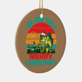 Vissen die je leuk kerstfeest vindt in juli Vist d Keramisch Ornament (Rechts)