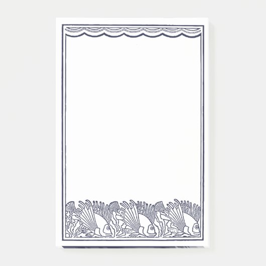 Vissen die onder de golven zwemmen post-it® notes (Voorkant)