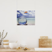 Vissen die van de vistank springen poster (Keuken)