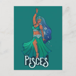 Vissen Dierenriem buikdanseres Kunst Astrologie Go Briefkaart