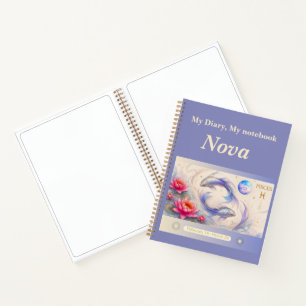 Vissen Dierenriem Notitieboek/Dagboek – Art Nouvea Notitieboek