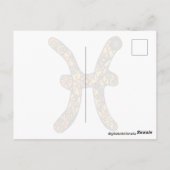 Vissen Dierenriem Symbool Briefkaart (Achterkant)
