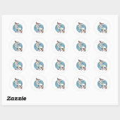 Vissen Dierenriem Vis Hemels Astrologie Ronde Sticker (Vel)