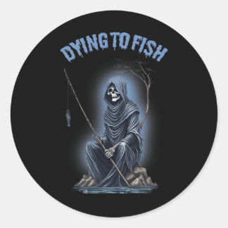 Vissen Dodelijk Om Te Vissen Oogster Horror Hallow Ronde Sticker