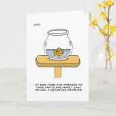 Vissen Drink - Fijne verjaardag Kaart (Gele Bloem)